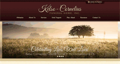 Desktop Screenshot of kelso-corneliusfuneralhome.com